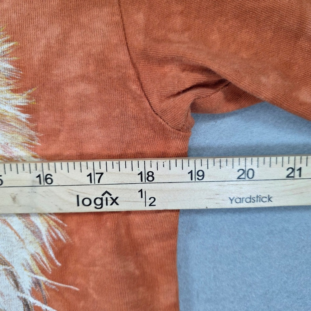 The Mountain Tiger Face Graphic Tie Dye T-Shirt Orange Mens Medium 100% Cotton - Picture 3 of 5